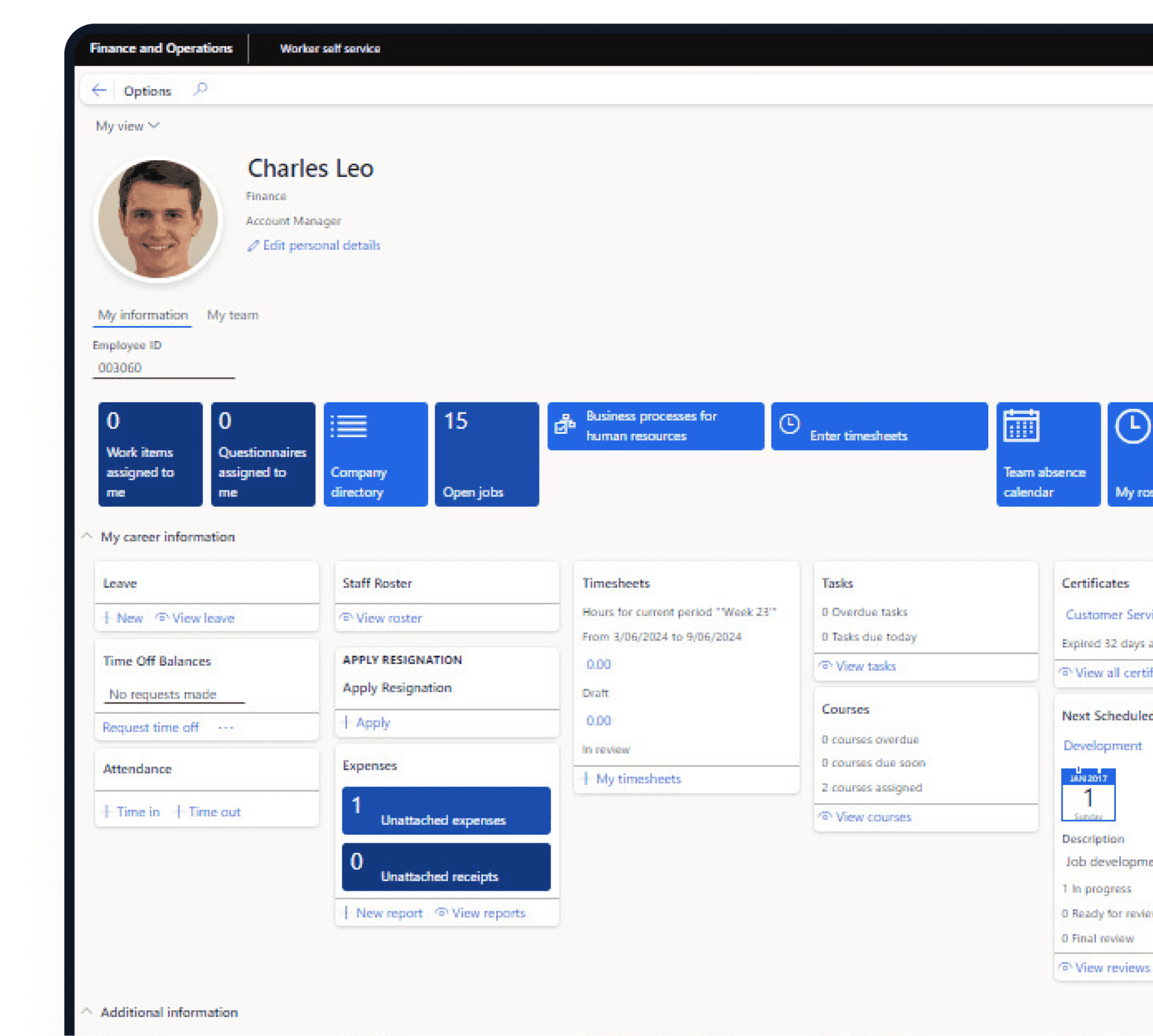 Dynamics 365 Human Resource Add-On dashboard hero