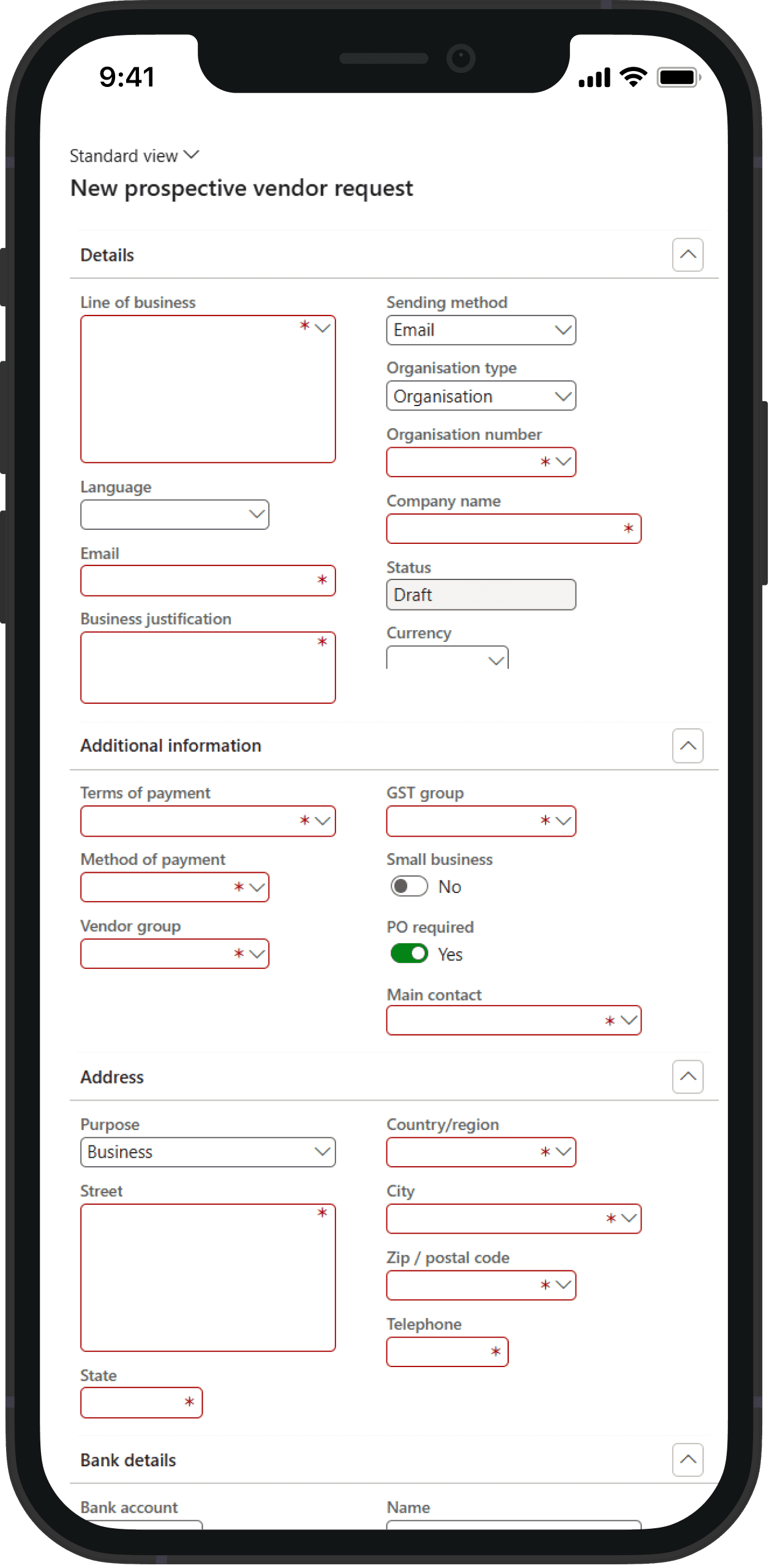 Vendor Onboarding compliance dashboard