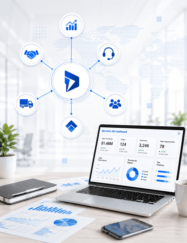 Microsoft Dynamics 365 Expertise business solution workspace