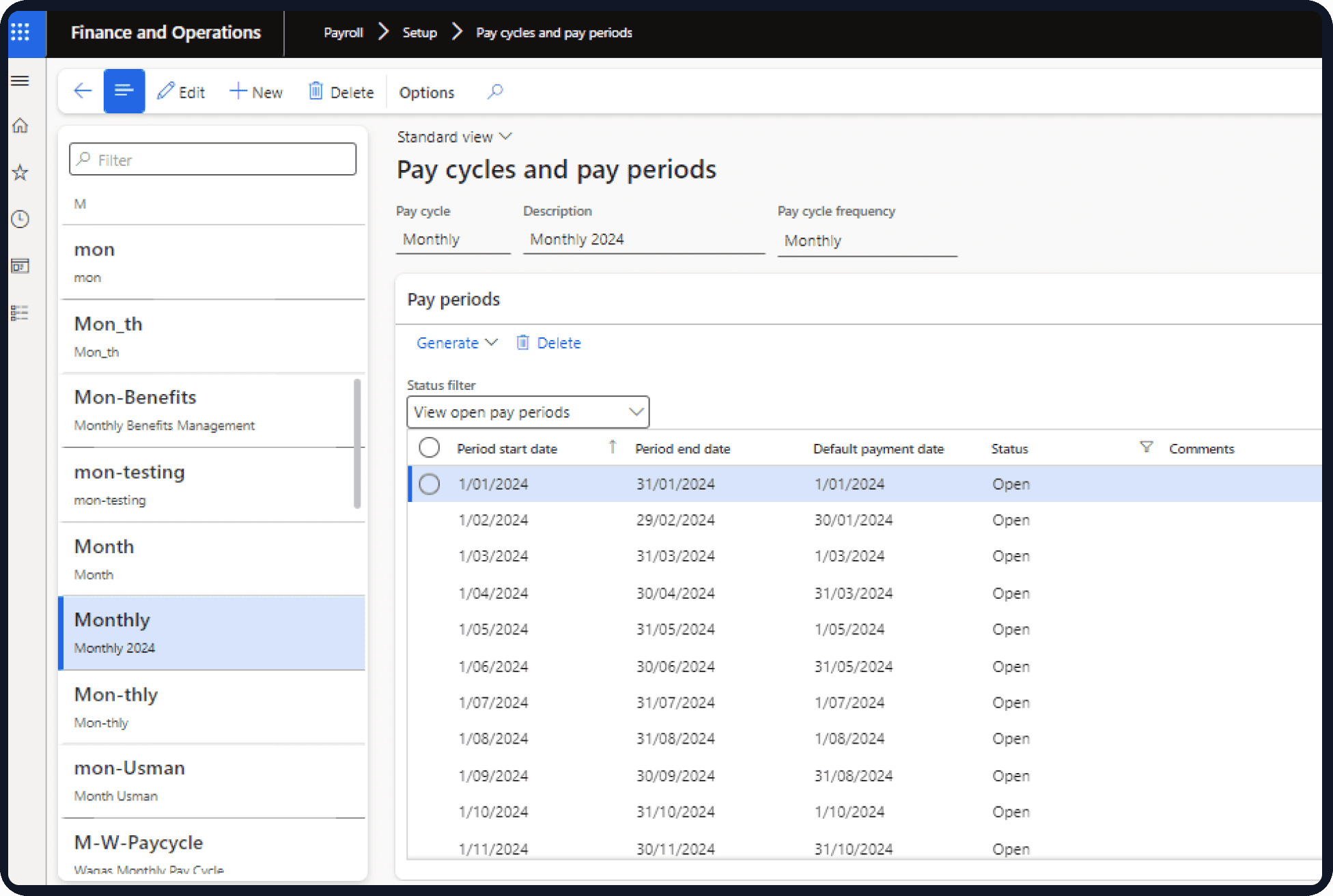Dynamics 365 Payroll Add-On cash overview dashboard