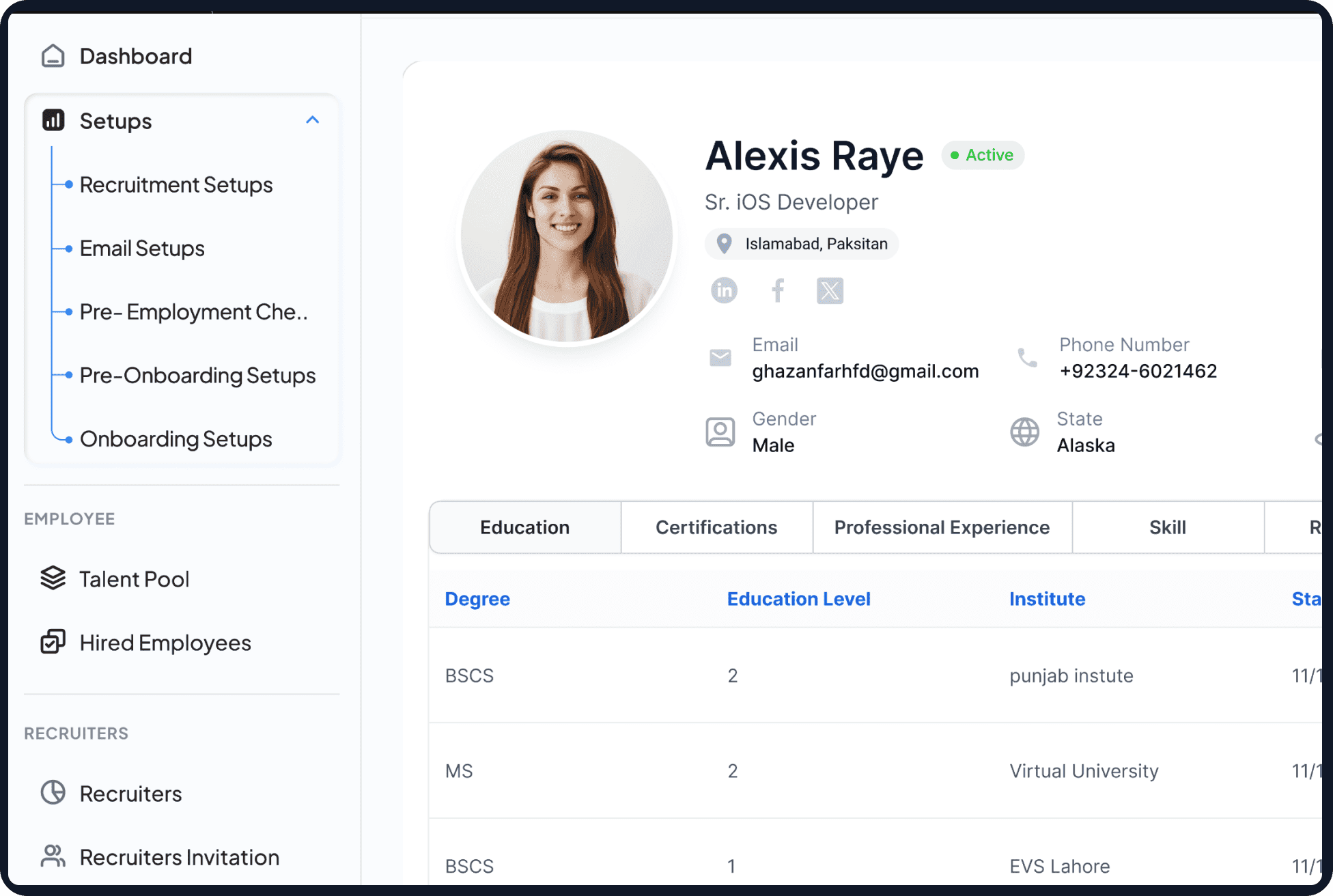 Dynamics 365 Recruitment dashboard preview