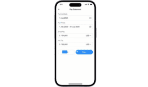 The HR and Payroll Mobile Application overview dashboard