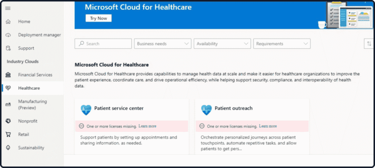 Healthcare automation dashboard